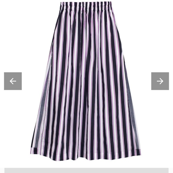 Mikoh Purple and White Striped Skirt - Picture 5 of 7
